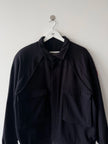 LES COPAINS - 1980s PANELED BOMBER JACKET WITH PATCH POCKETS AT CHEST