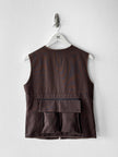 ITALIAN LABEL - late 1990s ZIPPED VEST GILET WITH ZIP OFF BACK POCKET PANEL