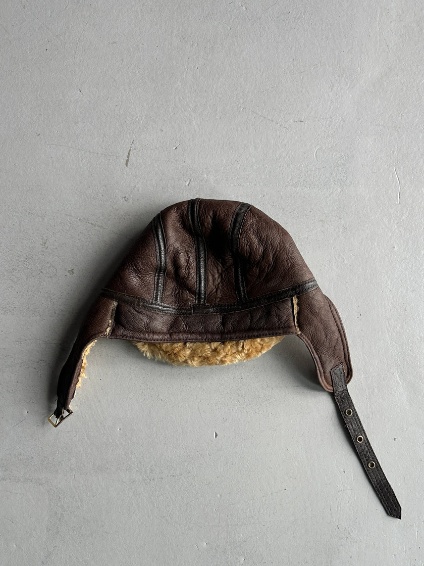 1980s SHEARLING AVIATOR HAT