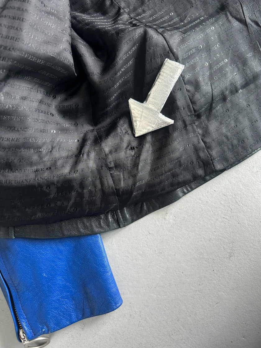 GIANFRANCO FERRÉ - 1990s BIKER LEATHER JACKET