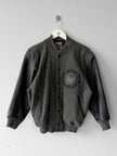 ISSEY MIYAKE HAI - 1980s BOMBER JACKET WITH CONTRASTING LEATHER SLEEVE