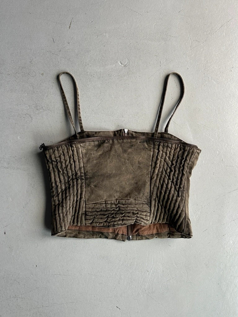 ITALIAN LABEL early 2000s CONVERTIBLE CORSET STYLE JACKET