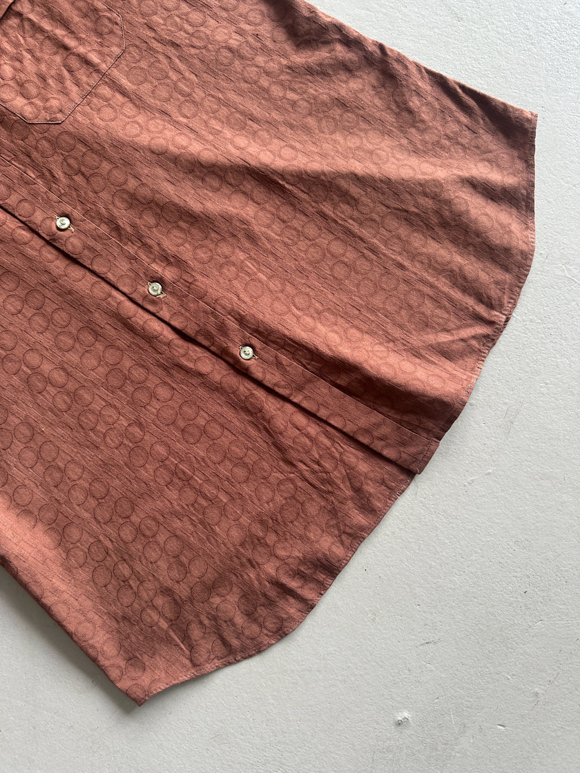 1980s JACQUARD PRINT HALF SLEEVE SHIRT
