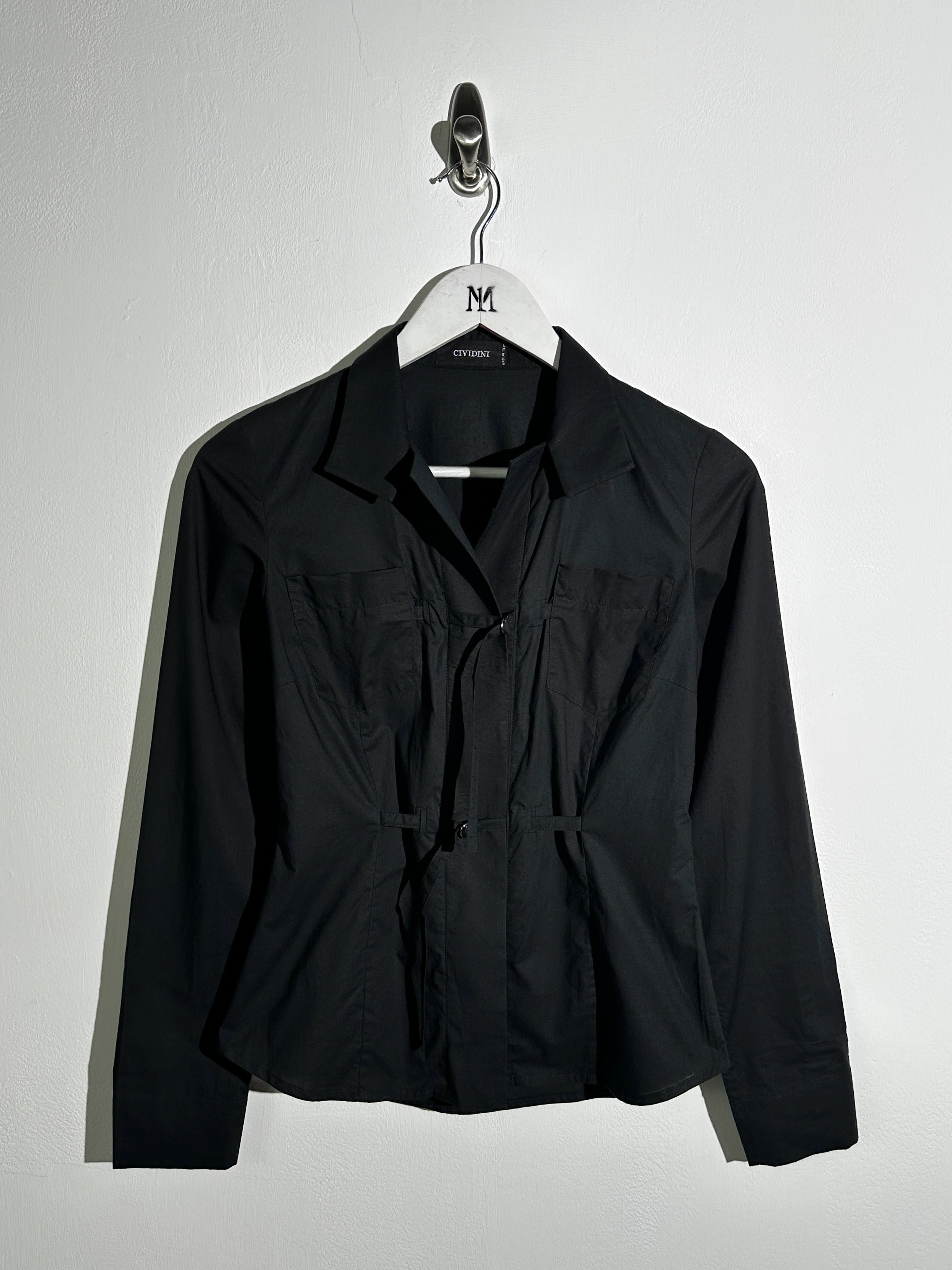 CIVIDINI - S/S 2003 FRONT STRAPS LONG SLEEVE SHIRT
