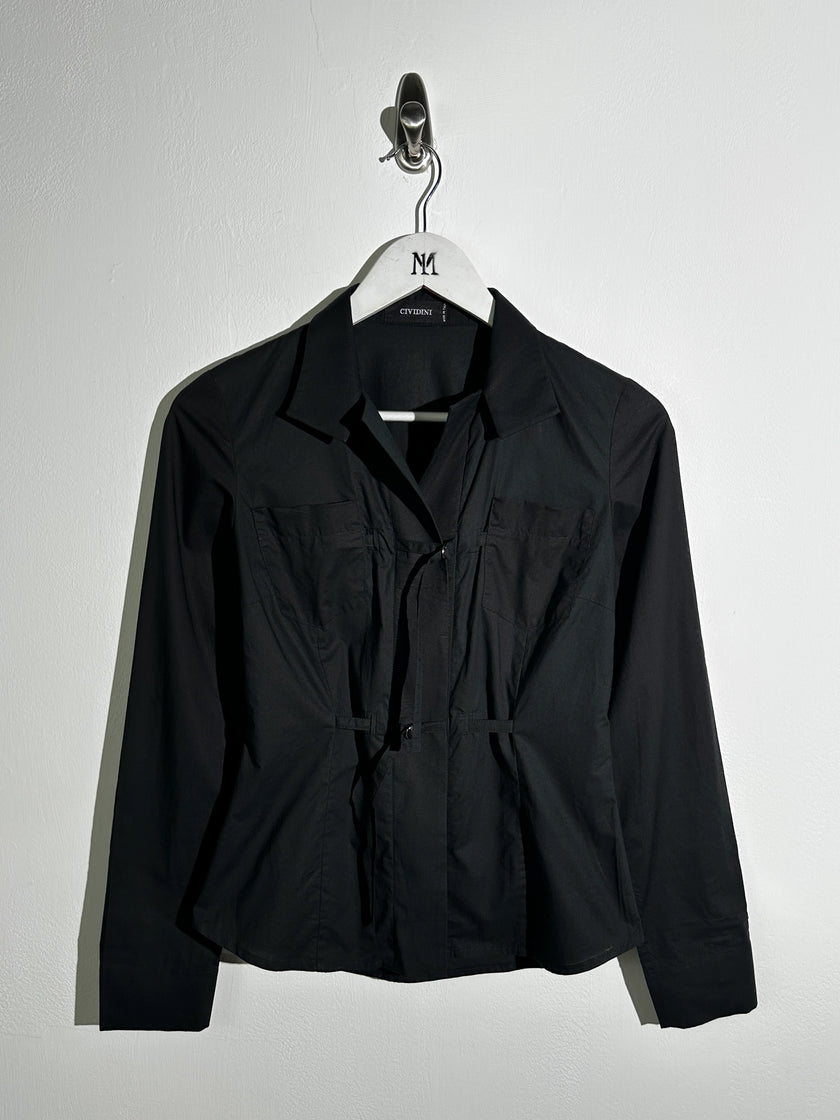 CIVIDINI - S/S 2003 FRONT STRAPS LONG SLEEVE SHIRT