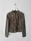 ARMANI - 2000s FITTED JACKET WITH RUFFLED FRONT
