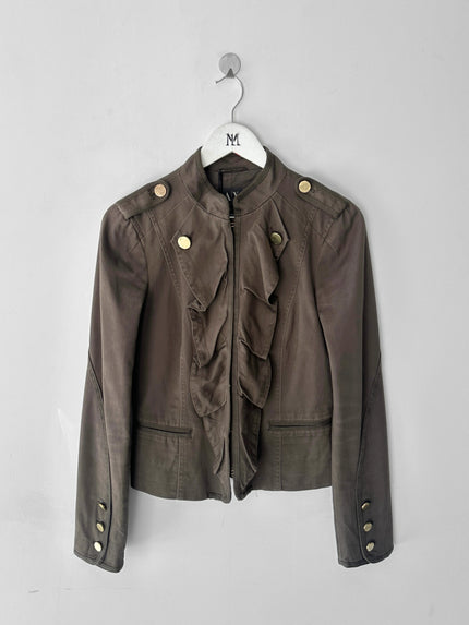 ARMANI - 2000s FITTED JACKET WITH RUFFLED FRONT