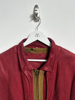 1980s SUEDE BOMBER JACKET WITH CONTRASTING GILET STYLE OUTER LAYER