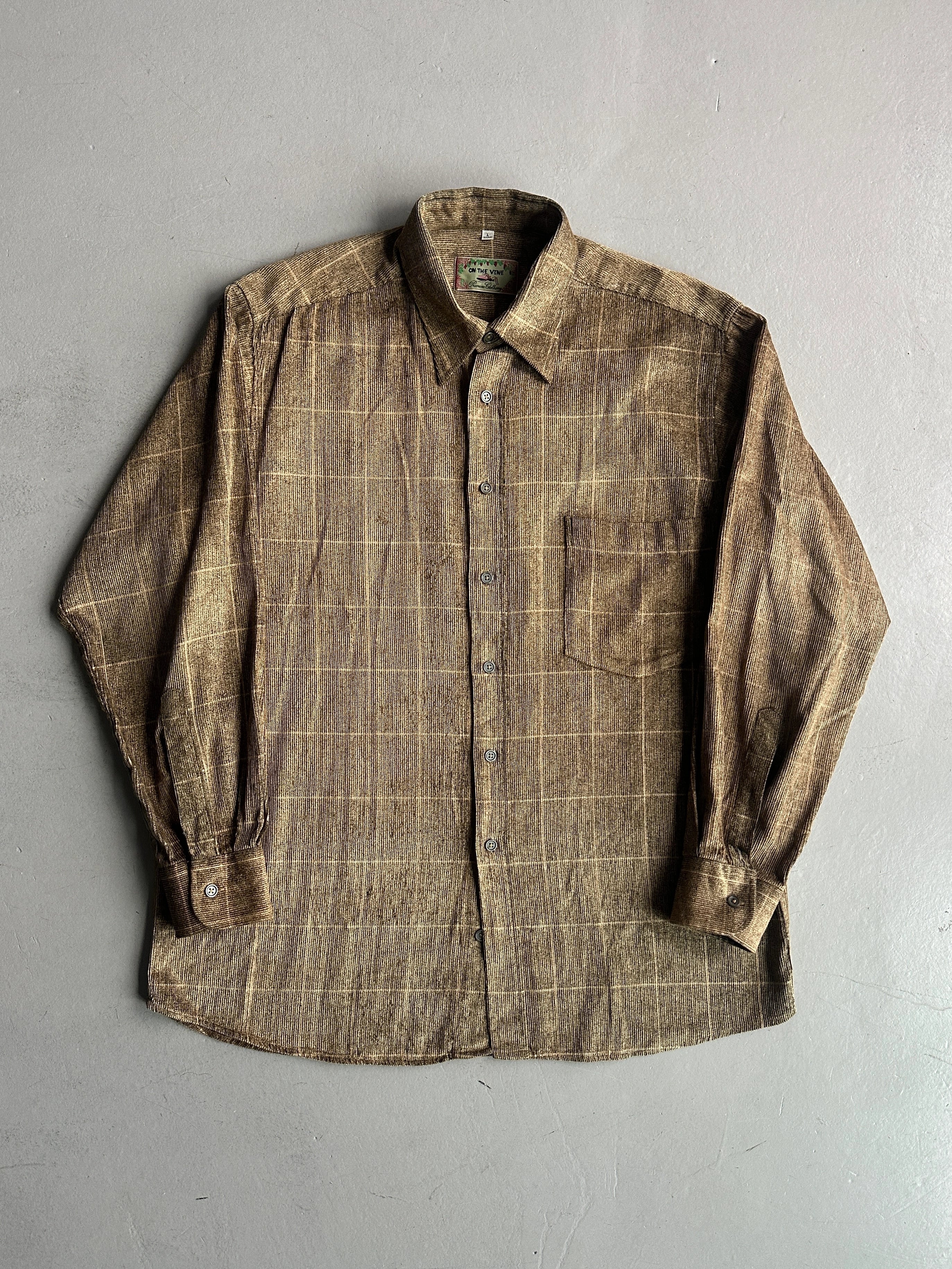 1990s RELAXED FIT CHENILLE LONG SLEEVE SHIRT