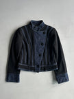 EMPORIO ARMANI - 1980s MAJORETTE WOOL JACKET WITH DENIM DETAILS