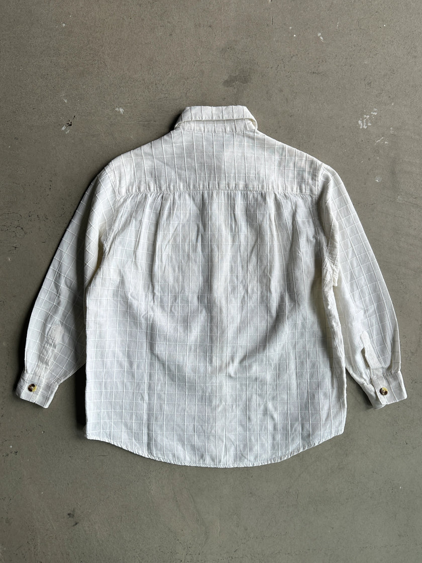 1980s GRID PATTERN LONG SLEEVE SHIRT