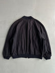 VALENTINO - 1980s WOOL BOMBER JACKET WITH RIBBED COLLAR AND CUFFS