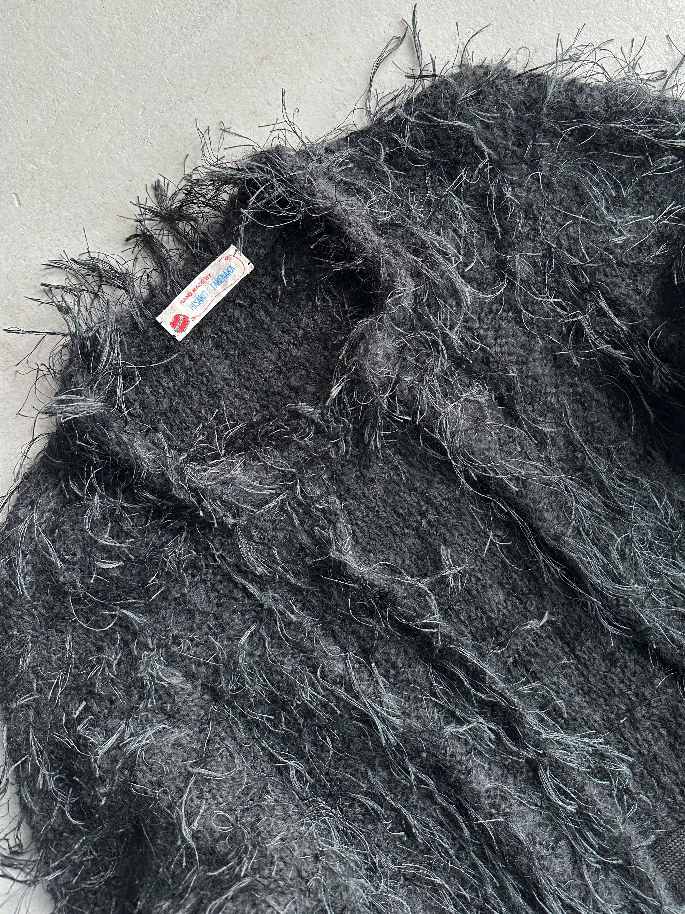 HISAKO TAKENAKA - 2000s HANDMADE KNIT OPEN FRONT CARDIGAN