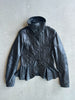 1990s FUNNEL NECK LEATHER JACKET