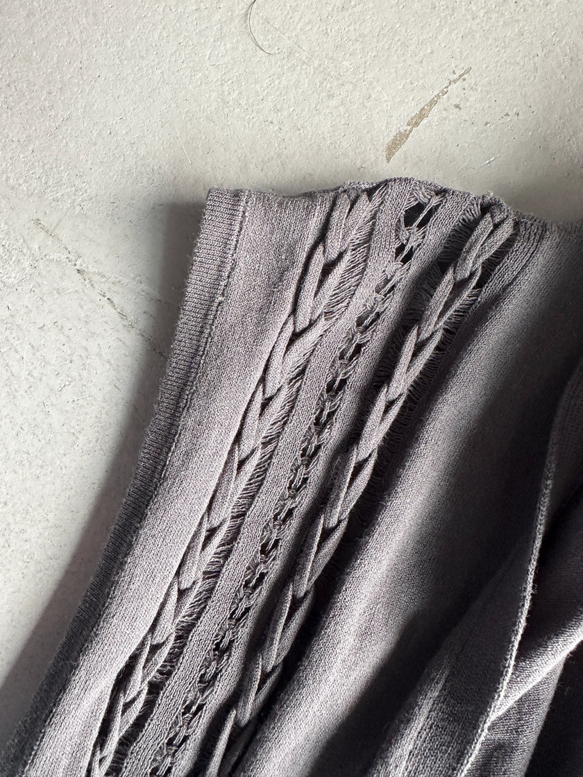 HIROKO KOSHINO BIS - 1990s OPEN FRONT LONG CARDIGAN VEST