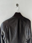 VERSACE - 2000s CROP FIT LEATHER JACKET WITH BONDAGE DETAILS