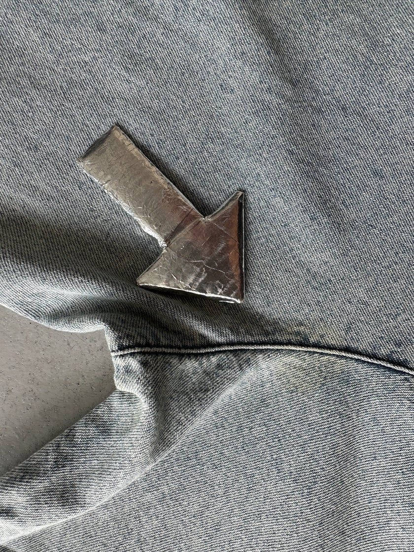 ARMANI JEANS - 1980s HALF SLEEVE DENIM SHIRT