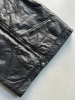 1990s REAL SHEARLING LEATHER VEST GILET JACKET