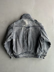 ARMANI JEANS - early 1990s WOOL LINING DENIM BOMBER JACKET