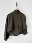 ISSEY MIYAKE - F/W 1989 CROP FIT SCULPTURAL JACKET WITH DRAPED COLLAR