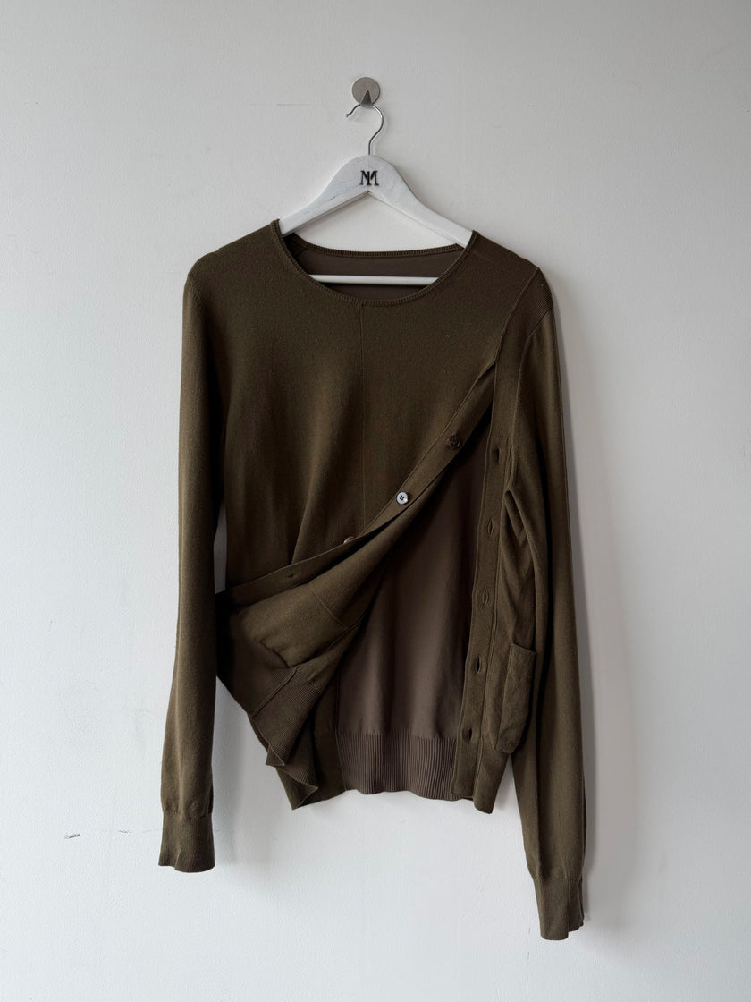 MARTIN MARGIELA - S/S 2017 DECONSTRUCTED SOFT KNIT JUMPER WITH SIDE BUTTONS