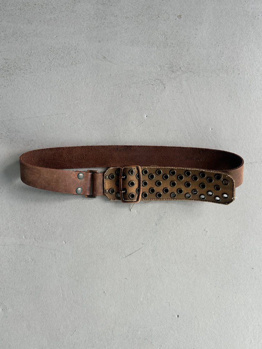 DIESEL - early 2000s LEATHER AND CANVAS BELT