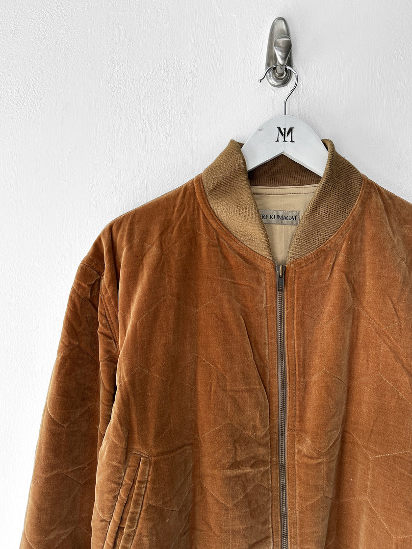 TOKIO KUMAGAI - 1980s VELVET BOMBER JACKET