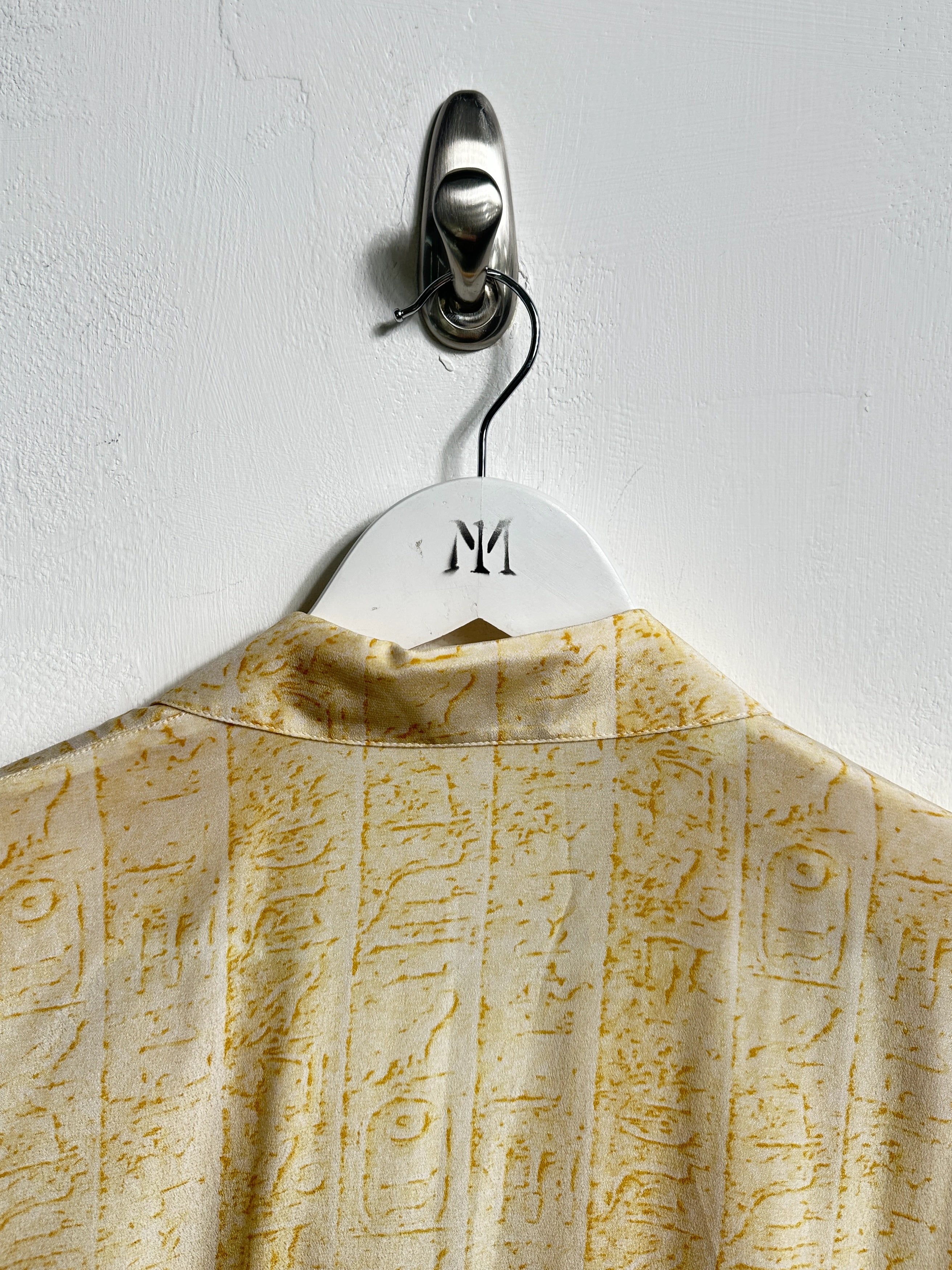 ESCADA - 1980s SILK BLOUSE WITH SIDE TIE CLOSURE