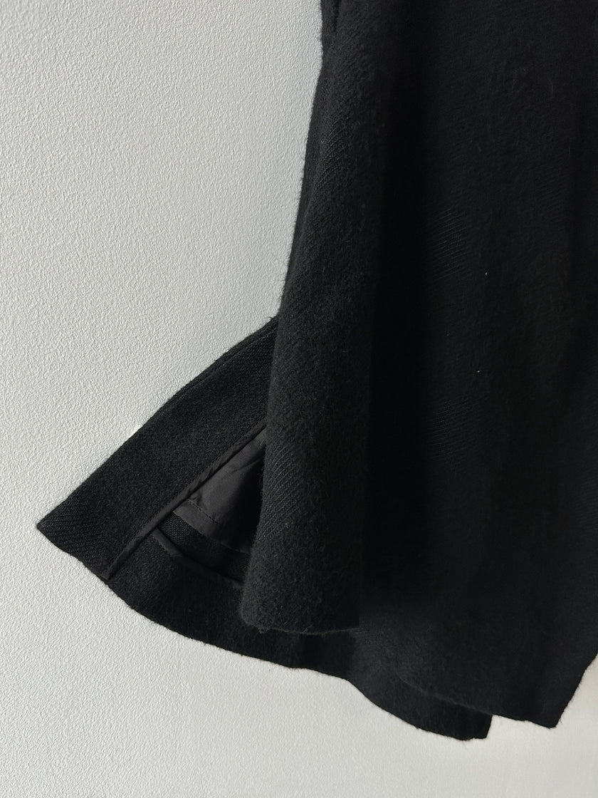 YOHJI YAMAMOTO REGULATION - mid 2010s ASYMMETRIC WOOL SHORTS