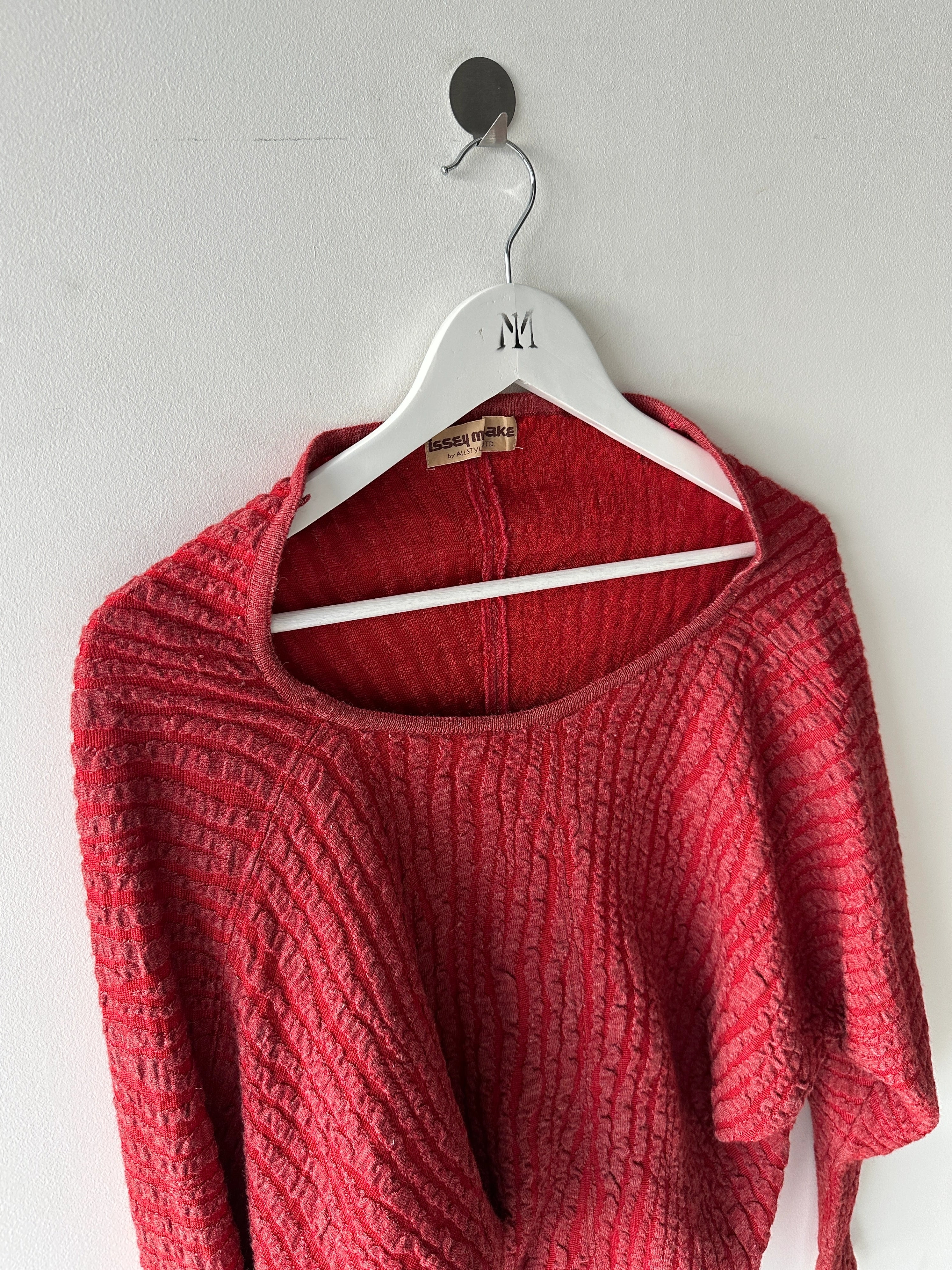 ISSEY MIYAKE - 1980s SCULPTURAL LONG SLEEVE TOP