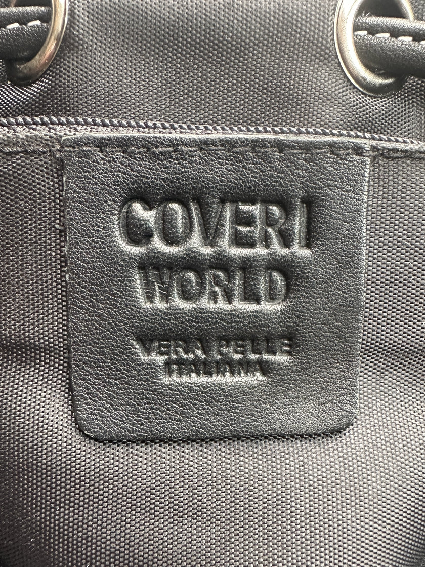 ENRICO COVERI - 1990s LEATHER BUCKET BAG