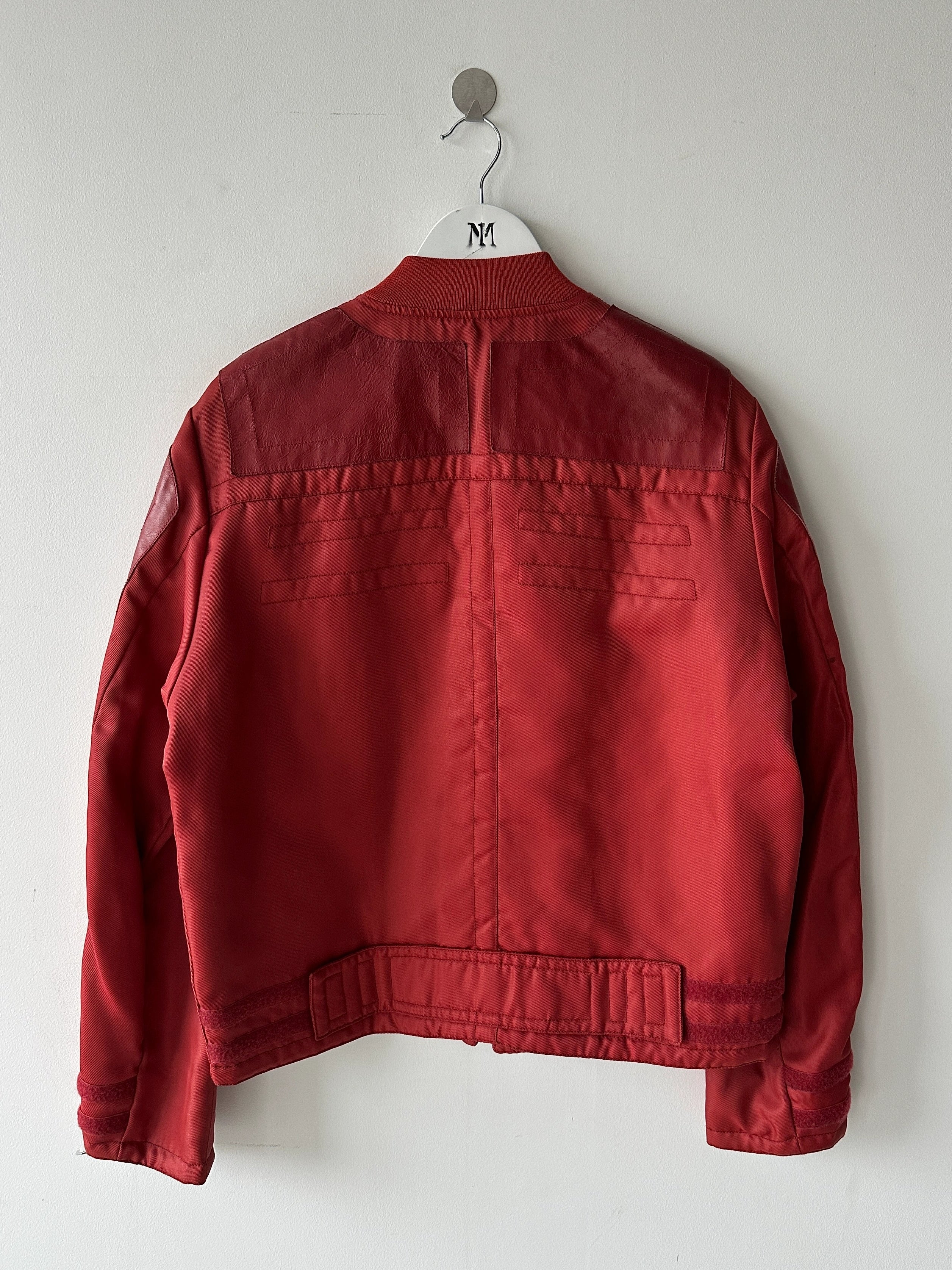 DIESEL - 1990s NYLON AND LEATHER RACER JACKET