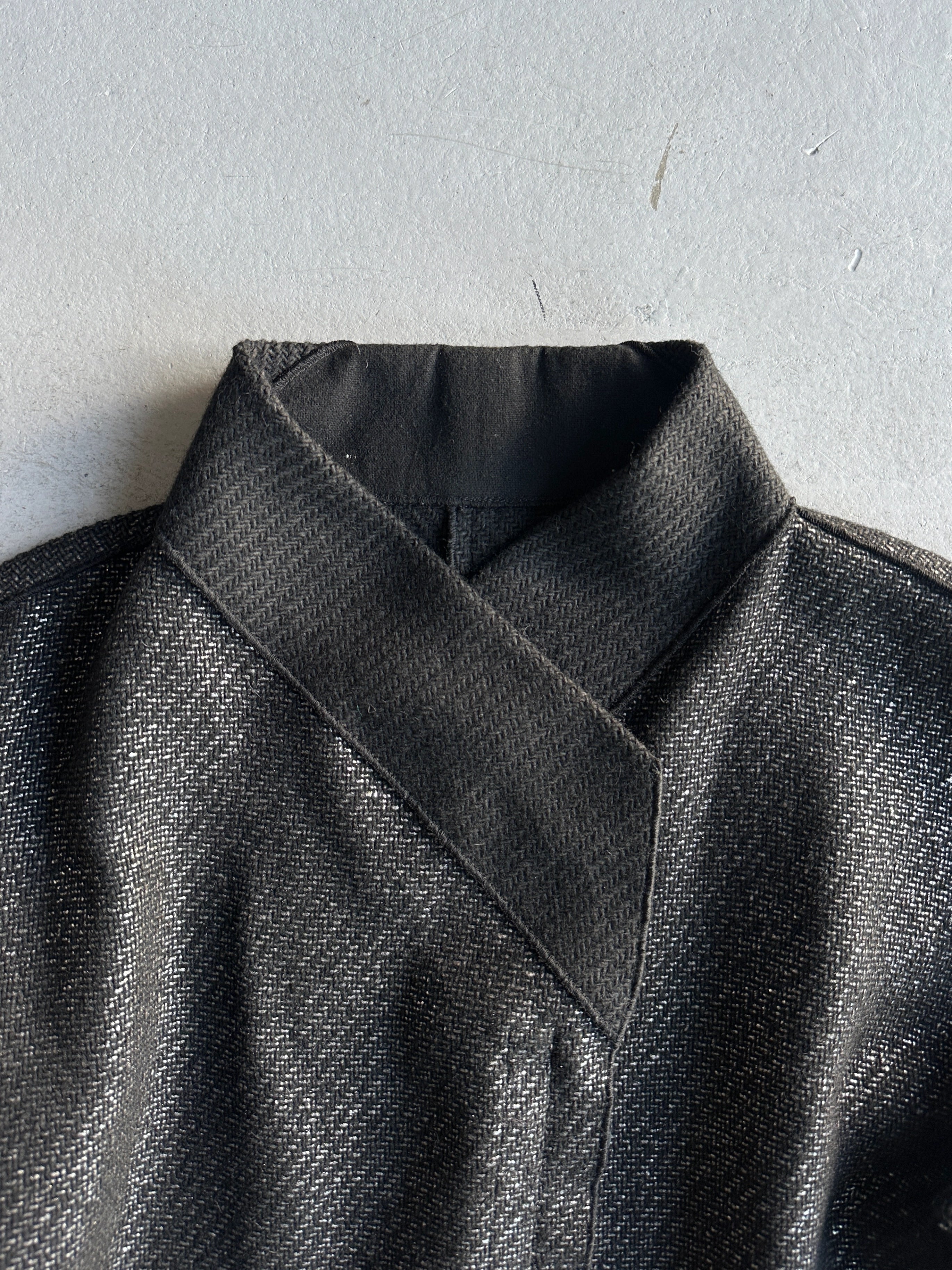 MARITHÉ + FRANÇOIS GIRBAUD - 2000s KIMONO ZIPPED CARDIGAN  WITH LAYERED SLEEVE