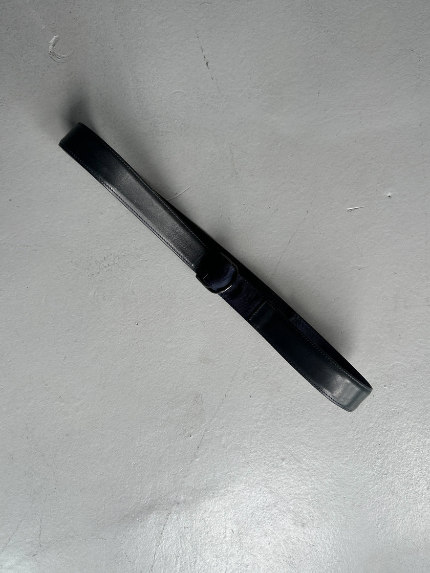 DIRK BIKKEMBERGS - 1990s METAL D-RING BUCKLE LEATHER BELT