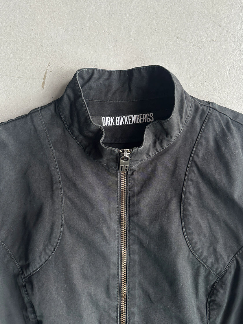 DIRK BIKKEMBERGS - 2000s LIGHT JACKET WITH LEATHER APPLIQUÉ POCKET