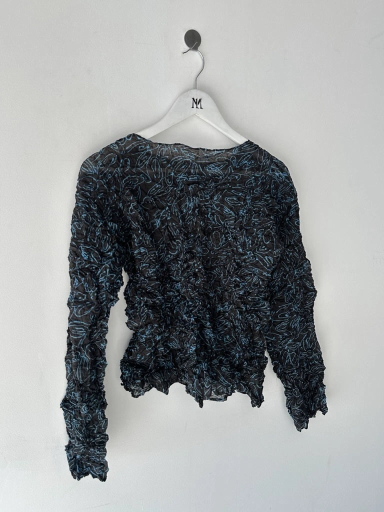 ISSEY MIYAKE PERMANENTE - late 1980s 3D SPIKE LONG SLEEVE TOP
