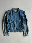 1980s 2 IN 1 DENIM JACKET GILET WITH REMOVABLE SLEEVE