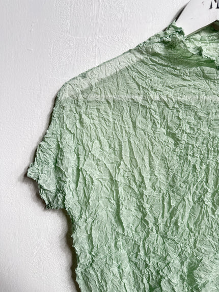 ISSEY MIYAKE PERMANENTE - S/S 1989 SHORT SLEEVE CRINKLED TOP
