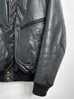 EMPORIO ARMANI - 1980s LEATHER BOMBER JACKET