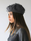 EMPORIO ARMANI - 2000s BERET WITH DOT VEIL NETTING