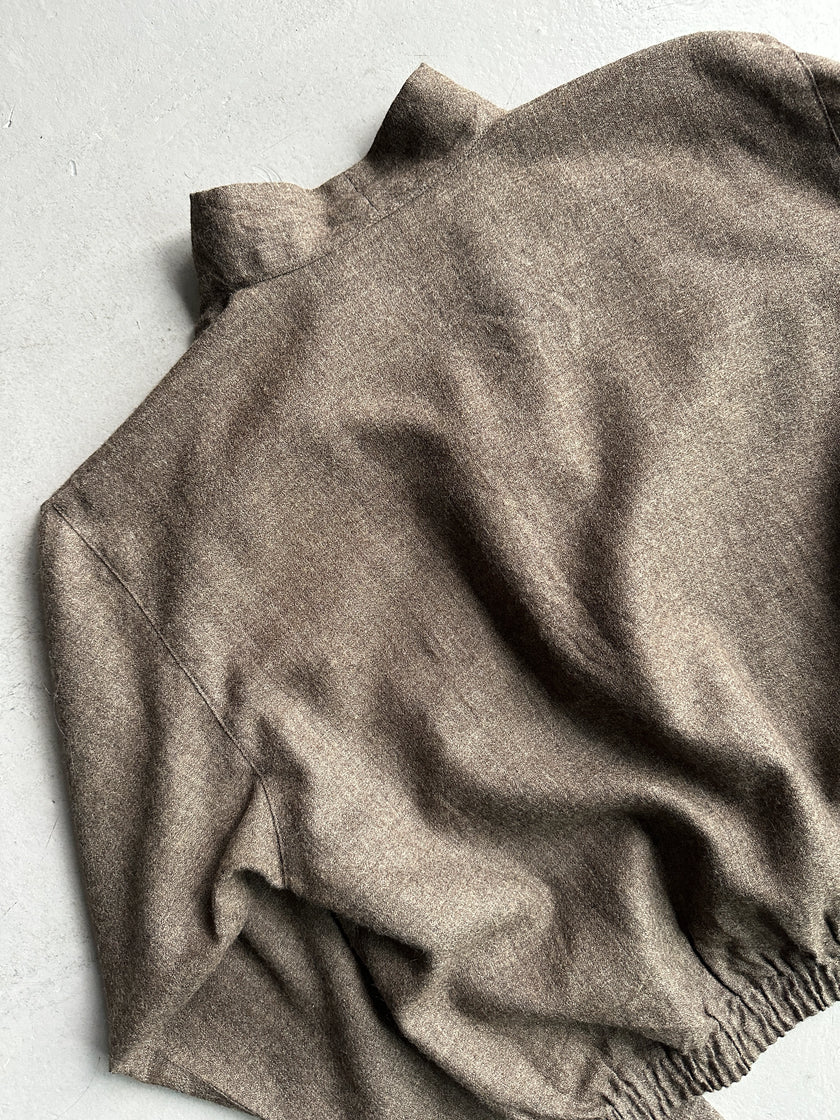 PLANTATION ISSEY MIYAKE - 1980s DRAPED COLLAR BOXY FIT BLOUSE