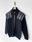 J.C. DE CASTELBAJAC X ICEBERG - late 1970s ZIPPED KNIT WITH COATED COTTON DETAILS