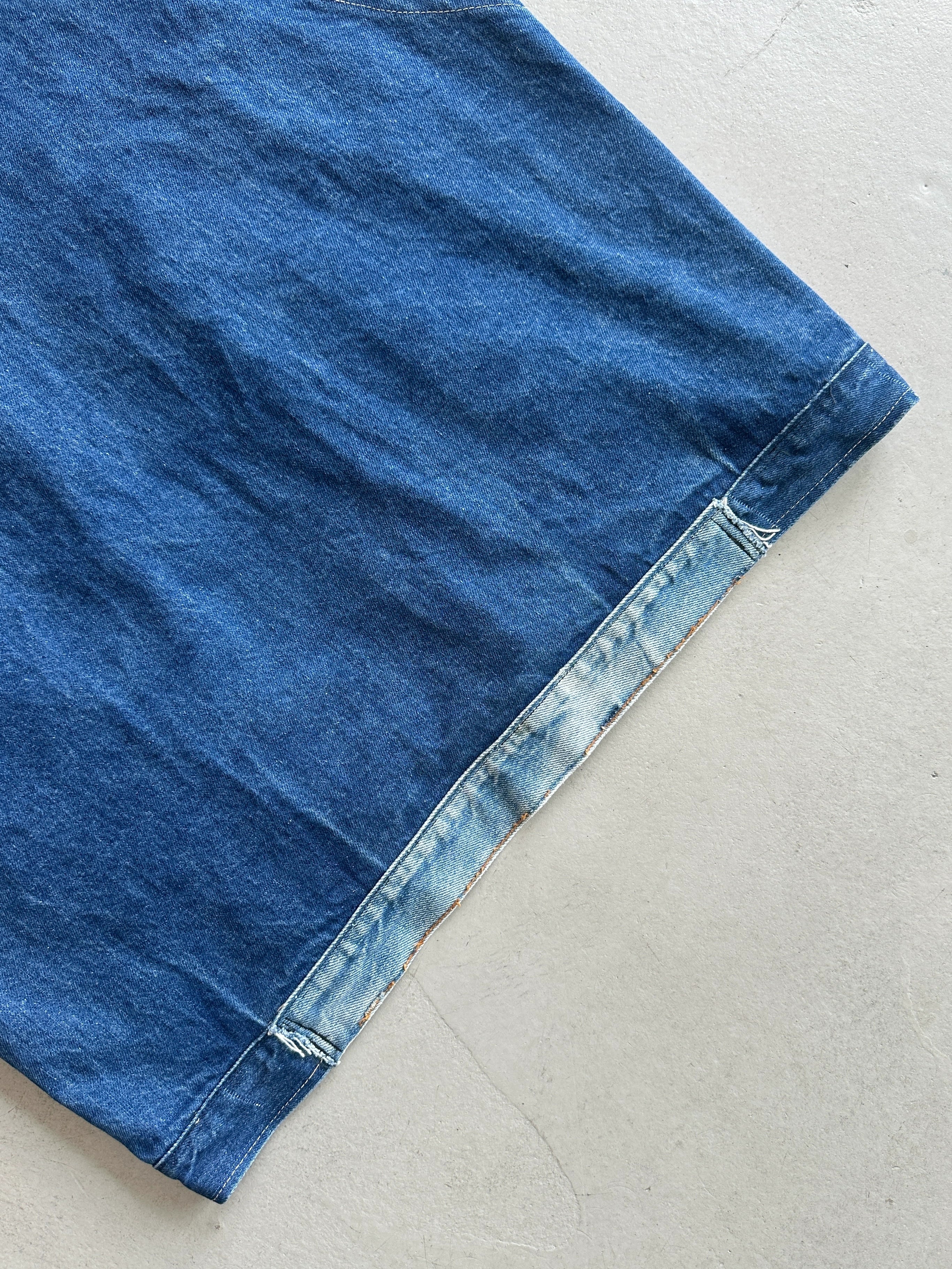 1980s ASYMMETRICAL CLOSURE DENIM GILET