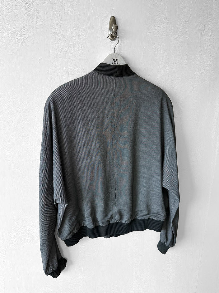 ITALIAN LABEL 1980s PINSTRIPED BLOUSON JACKET