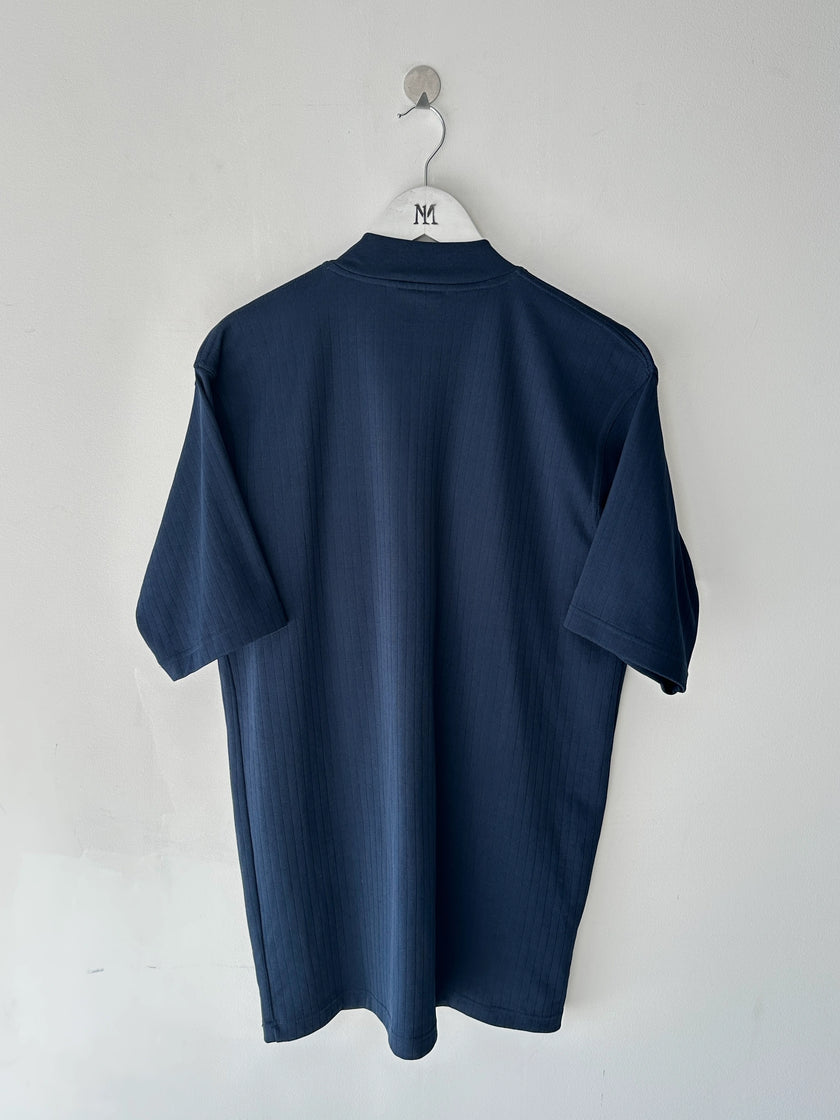 VERSACE - early 2000s ZIP UP SHORT SLEEVE TOP