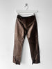 GIANFRANCO FERRÉ - early 2000s METALLIC LEATHER AND SUEDE TROUSERS