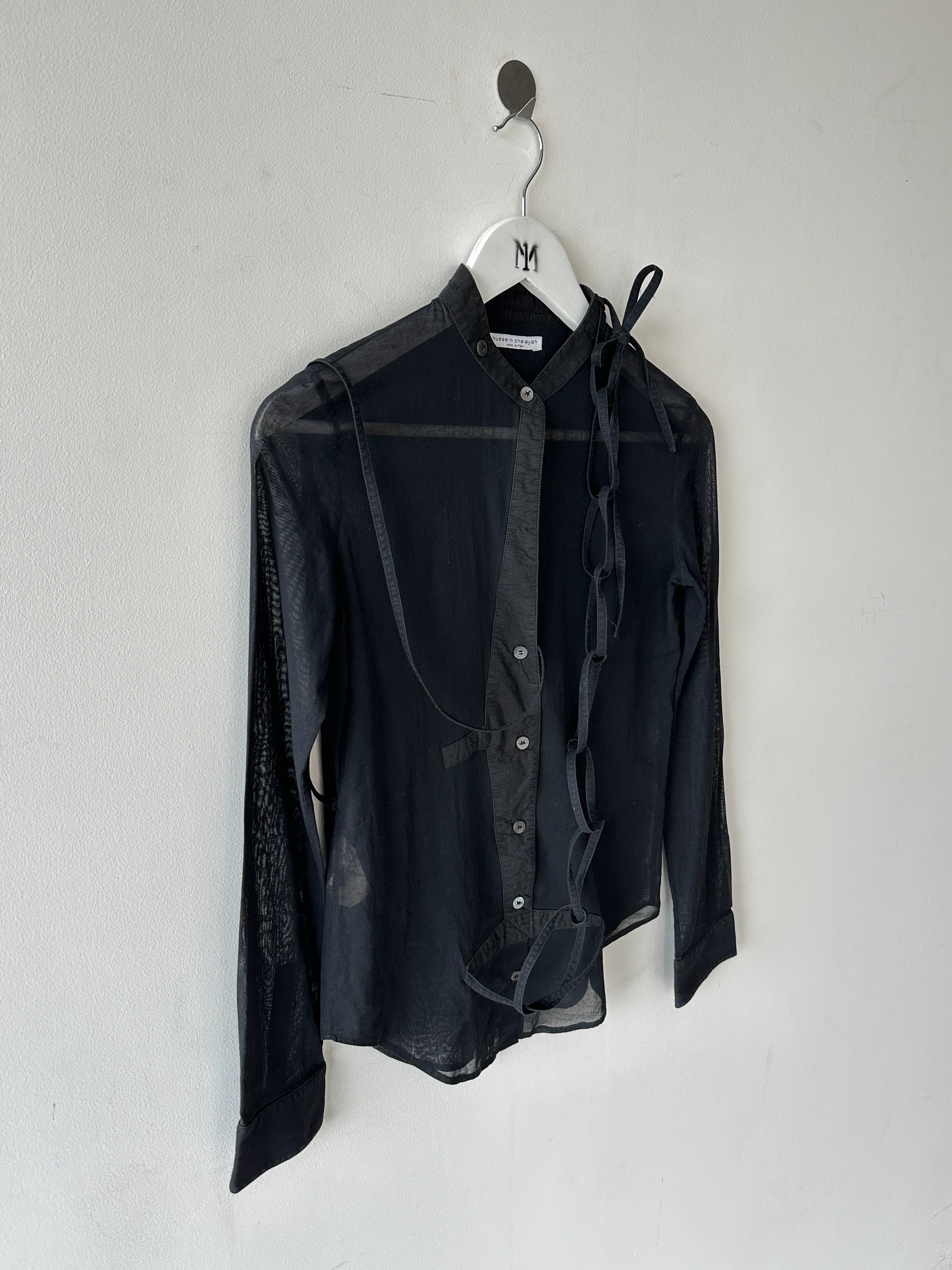HUSSEIN CHALAYAN - S/S 2002 SEMI TRANSPARENT SHIRT