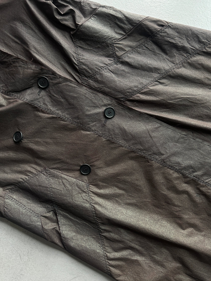 ISSEY MIYAKE - F/W 2002 METALLIC DOUBLE BREATSED TRENCH COAT