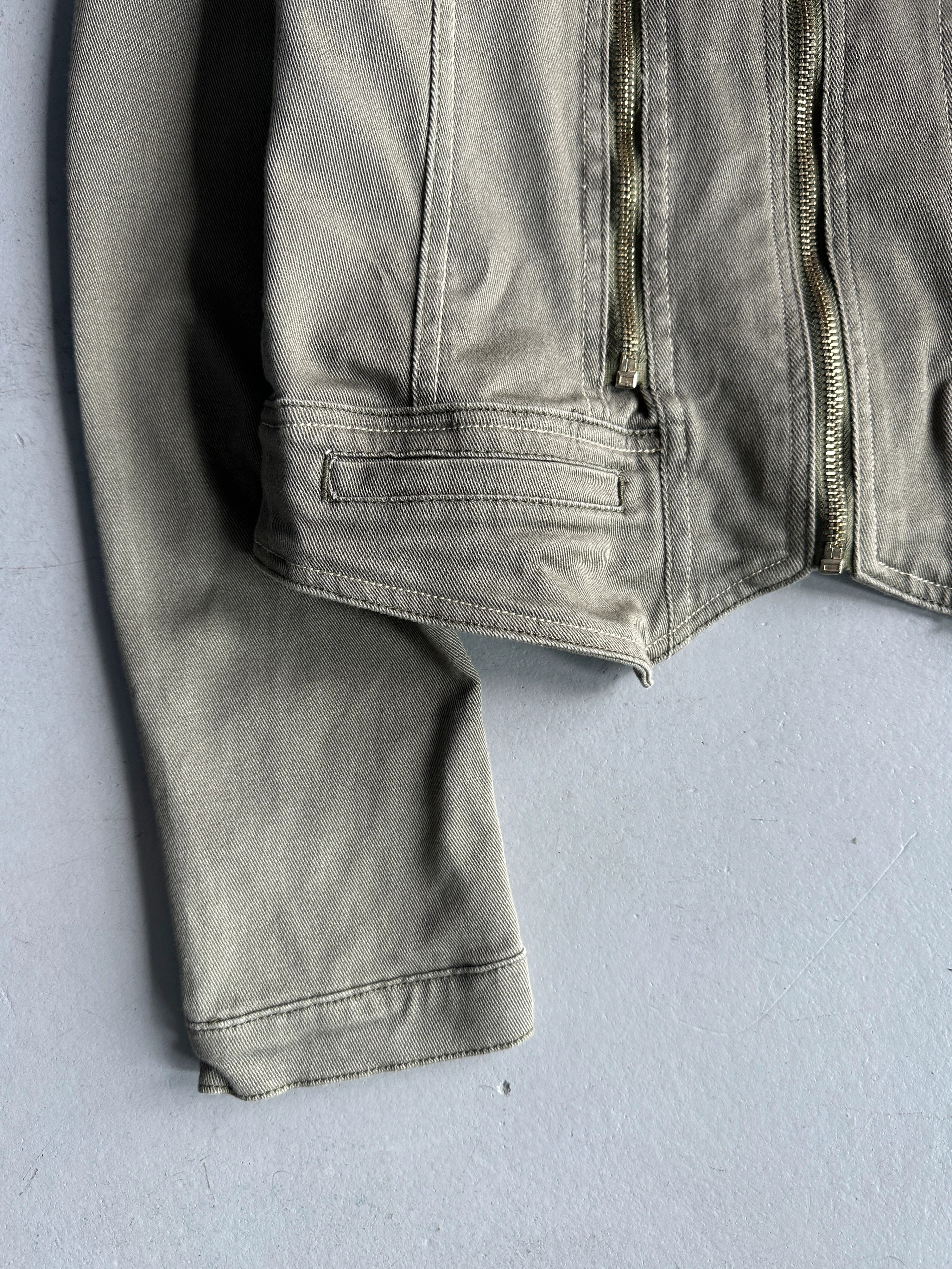 1990s TRIPLE ZIP FRONT CROP FIT JACKET