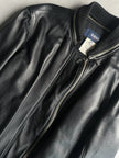 VERSUS VERSACE - early 2000s REMOVABLE COLLAR LEATHER JACKET